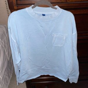 Garment Dyed Slouchy Mock Neck Sweatshirt